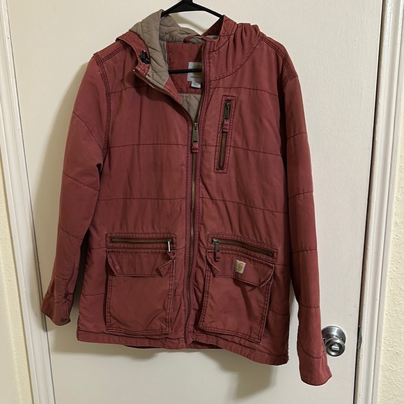 Carhartt Jackets & Blazers - Carhartt Women’s Quilted Hooded Jacket - Rosewood